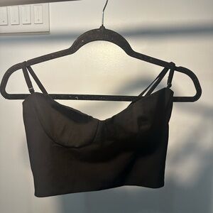 Babaton Black Cropped Corset Top